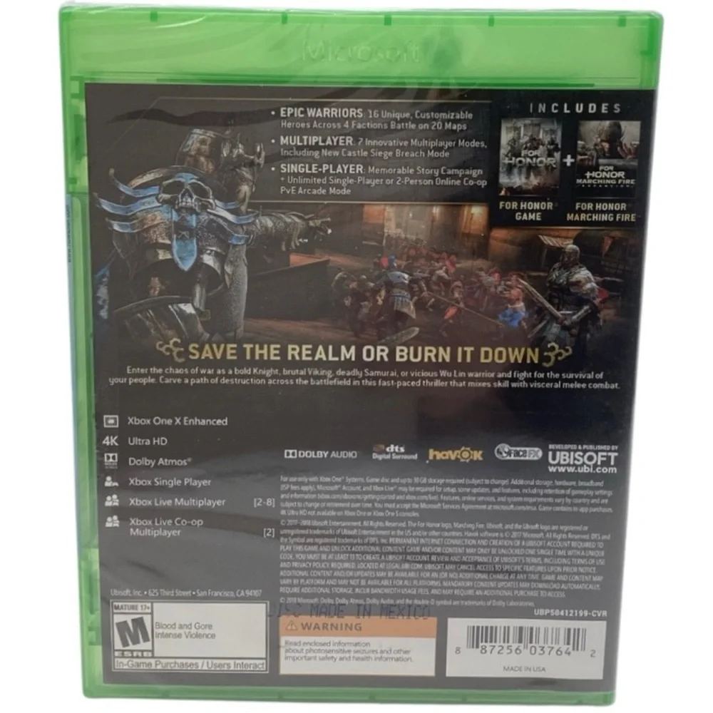 XBOX ONE For Honor Marching Fire Edition Game (NWT)